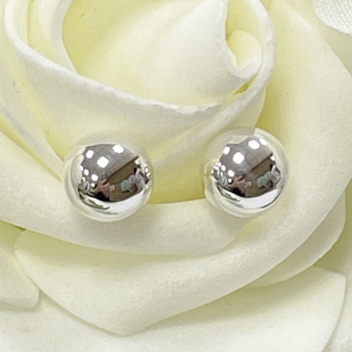 Round Silver Ball Studs