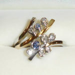 elegant hand made gold ring with diamonds