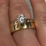 hand built gold ring stirling