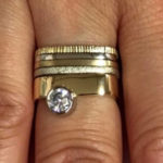 original design gold ring stirling