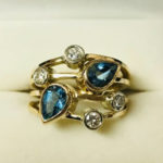 stunning original gold ring with diamonds