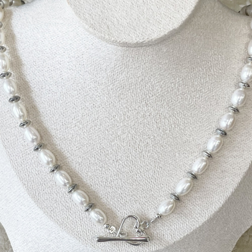 Sterling Silver and Freshwater Pearl Necklace