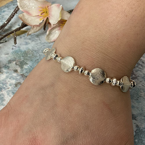 Sterling silver bead bracelet