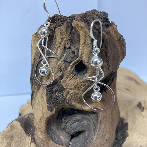 Statement sterling silver drop earrings