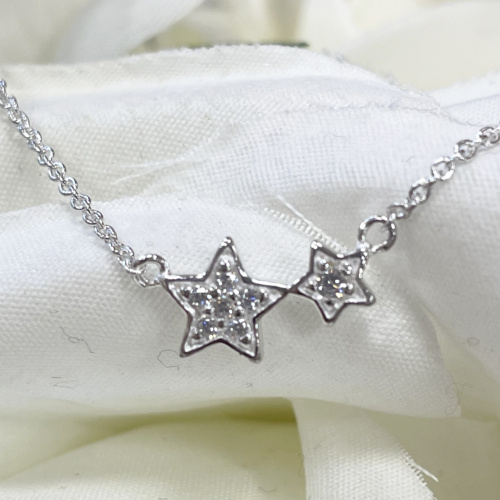 Sterling silver necklace with stars