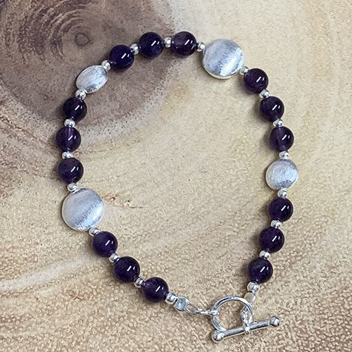 Silver and Amethyst bracelet