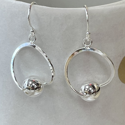 Sterling silver hoop earrings