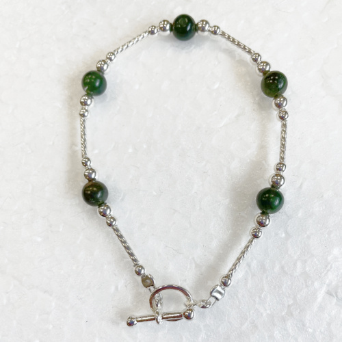 Sterling silver and Jade bracelet