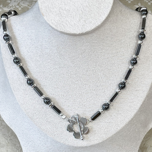 Sterling Silver and Haematite Necklace