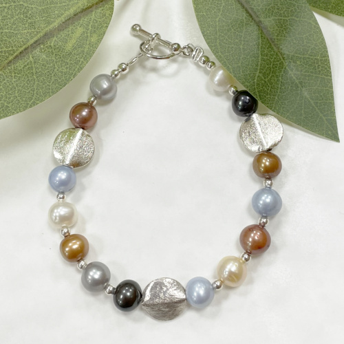 Silver and mixed pearls