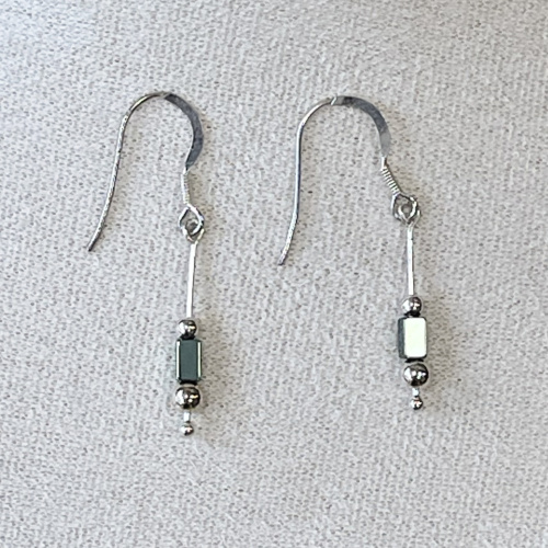 Sterling silver with Haematite earrings
