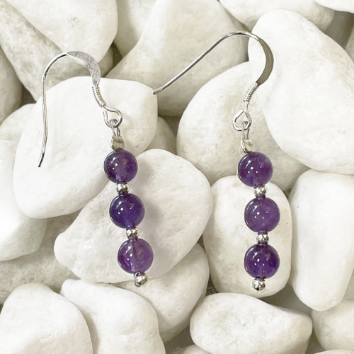 Sterling silver Amethyst earrings