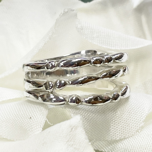 Chunky three band silver ring