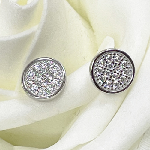 Sparkly cubic zirconia stud earrings