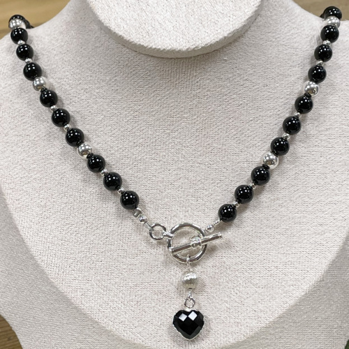 Silver and Onyx necklace