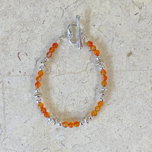 Silver and Cornelian Bracelet