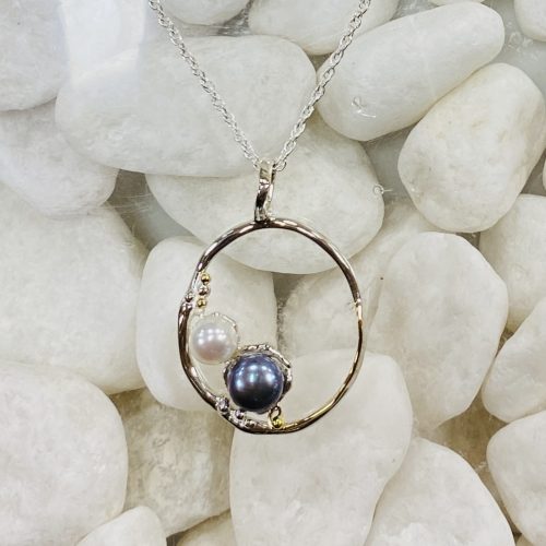 Silver and Pearl Necklace