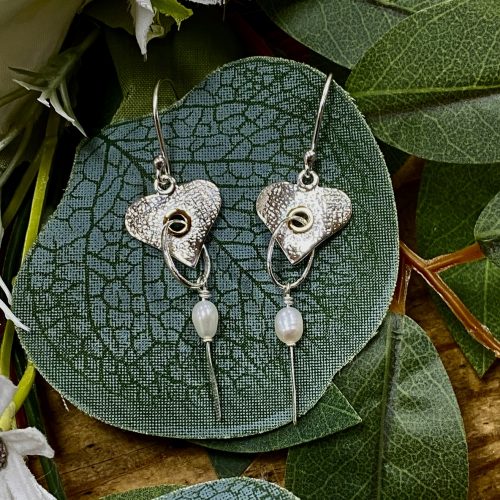 Silver and Pearl Earrings