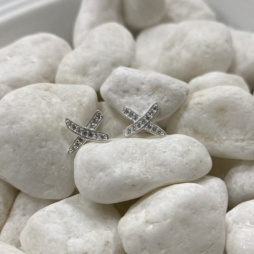 Silver cubic zirconia Starfish Earrings