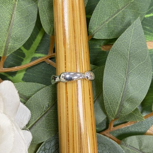 Silver tear drop ring