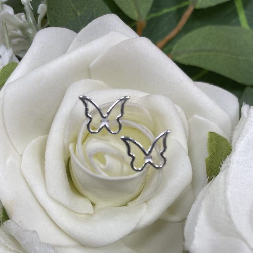Sterling Silver Butterfly Stud Earrings