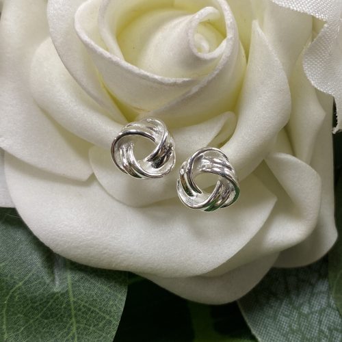 Sterling Silver Knot Stud Earrings