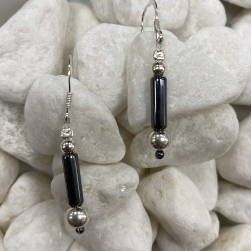 Sterling Silver and Haematite Earrings