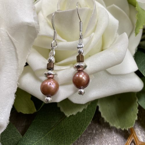 Sterling Silver and Pearl Drop Earrings