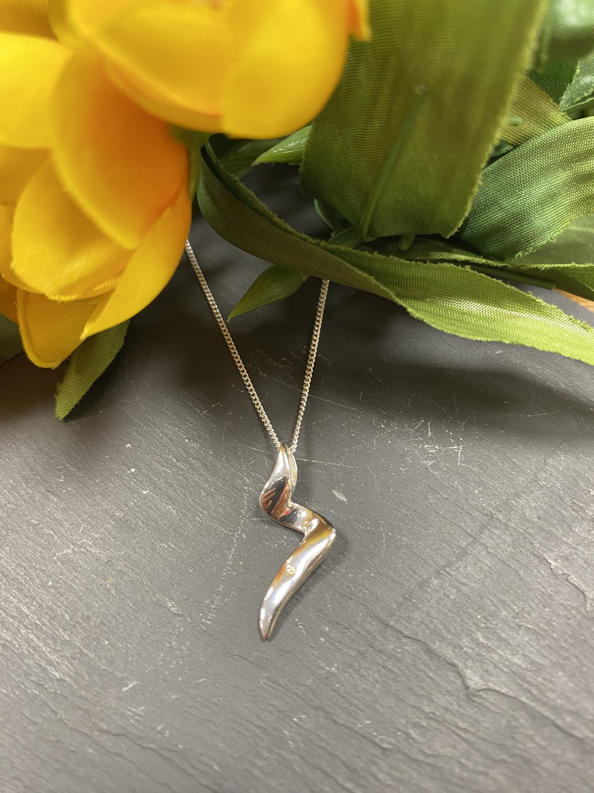Sterling Silver Twist Pendant