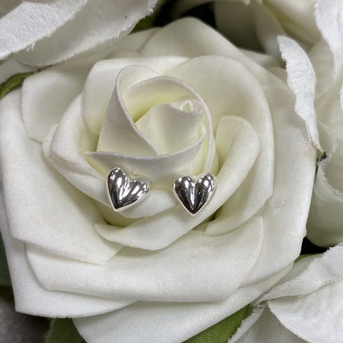 Sterling silver heart shaped earrings