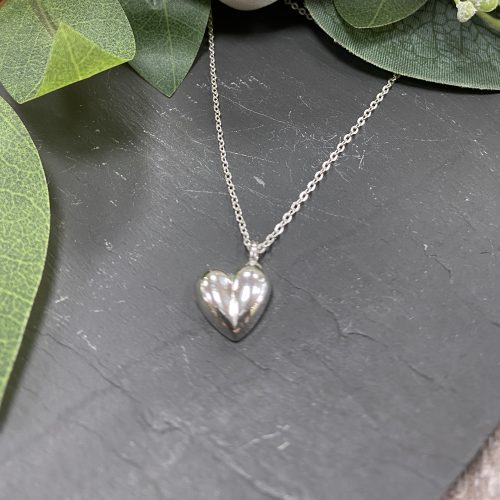 Sterling silver heart shaped pendant