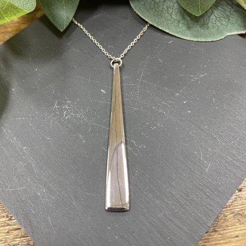 Silver Tapered Bar Pendant