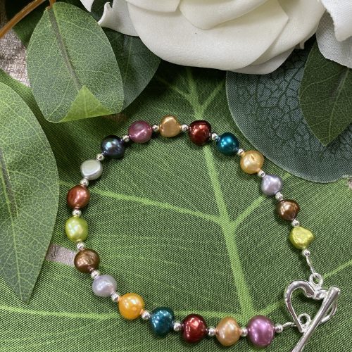 Multi-coloured Pearl Bracelet