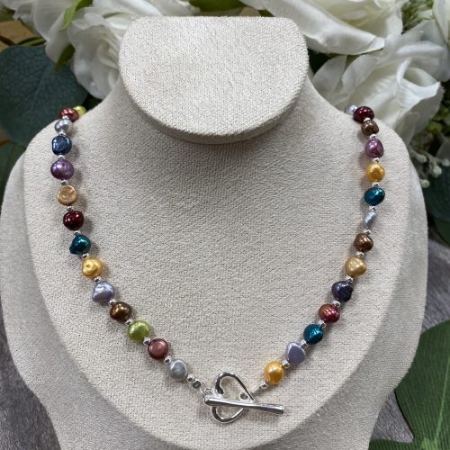 Multi-coloured Pearl Necklace