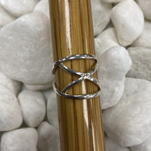 Sterling Silver Criss Cross Ring