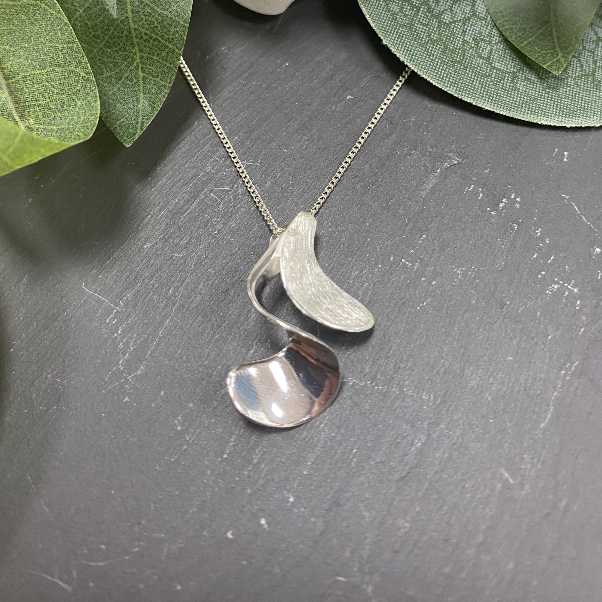 Sterling Silver Twist Effect Pendant