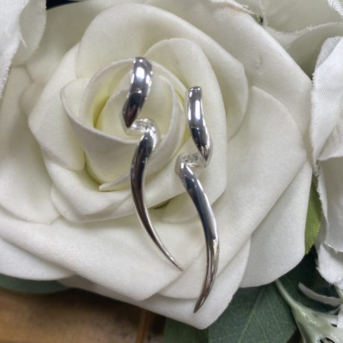 Silver Spiral Earrings