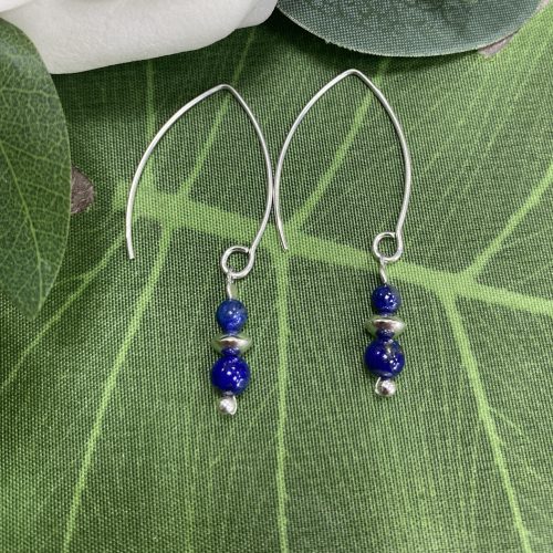 Sterling Silver and Lapis Earrings