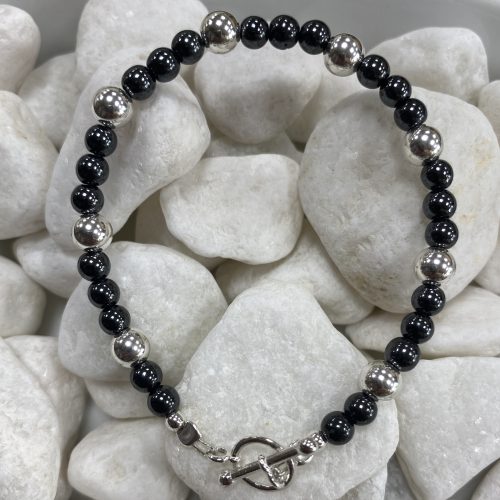 Silver and Haematite Bracelet