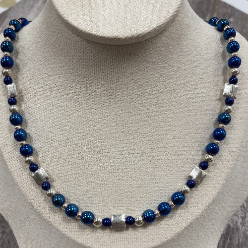 Sterling Silver and Blue Haematite