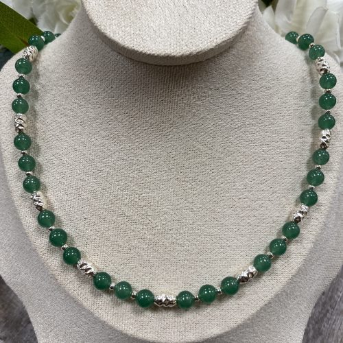 Silver and Aventurine Necklace