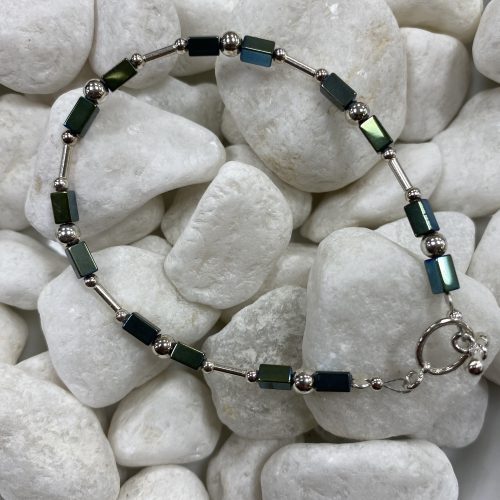 Sterling Silver and Electro Plated Haematite Bracelet