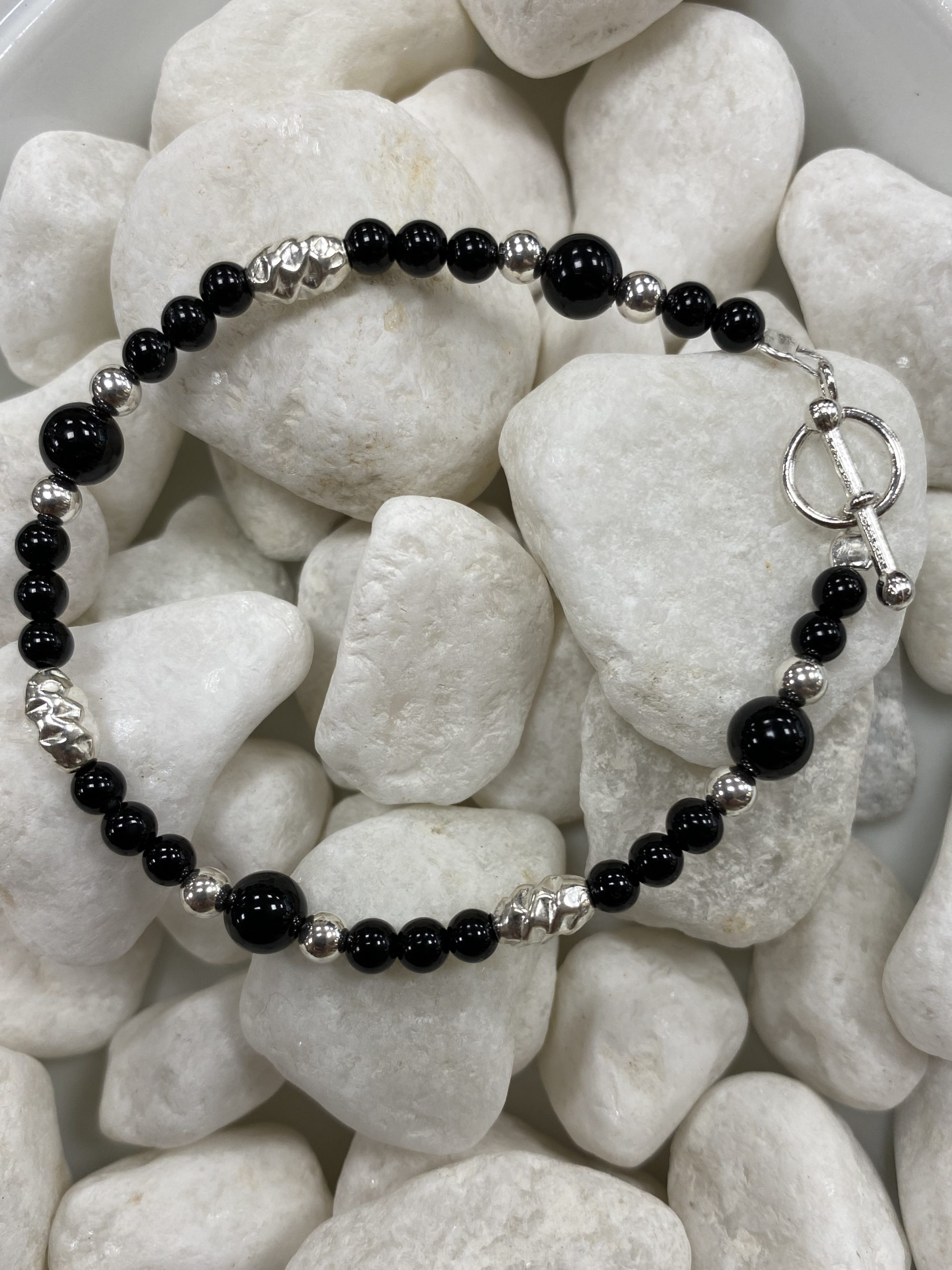 Sterling Silver and Black Onyx Bracelet