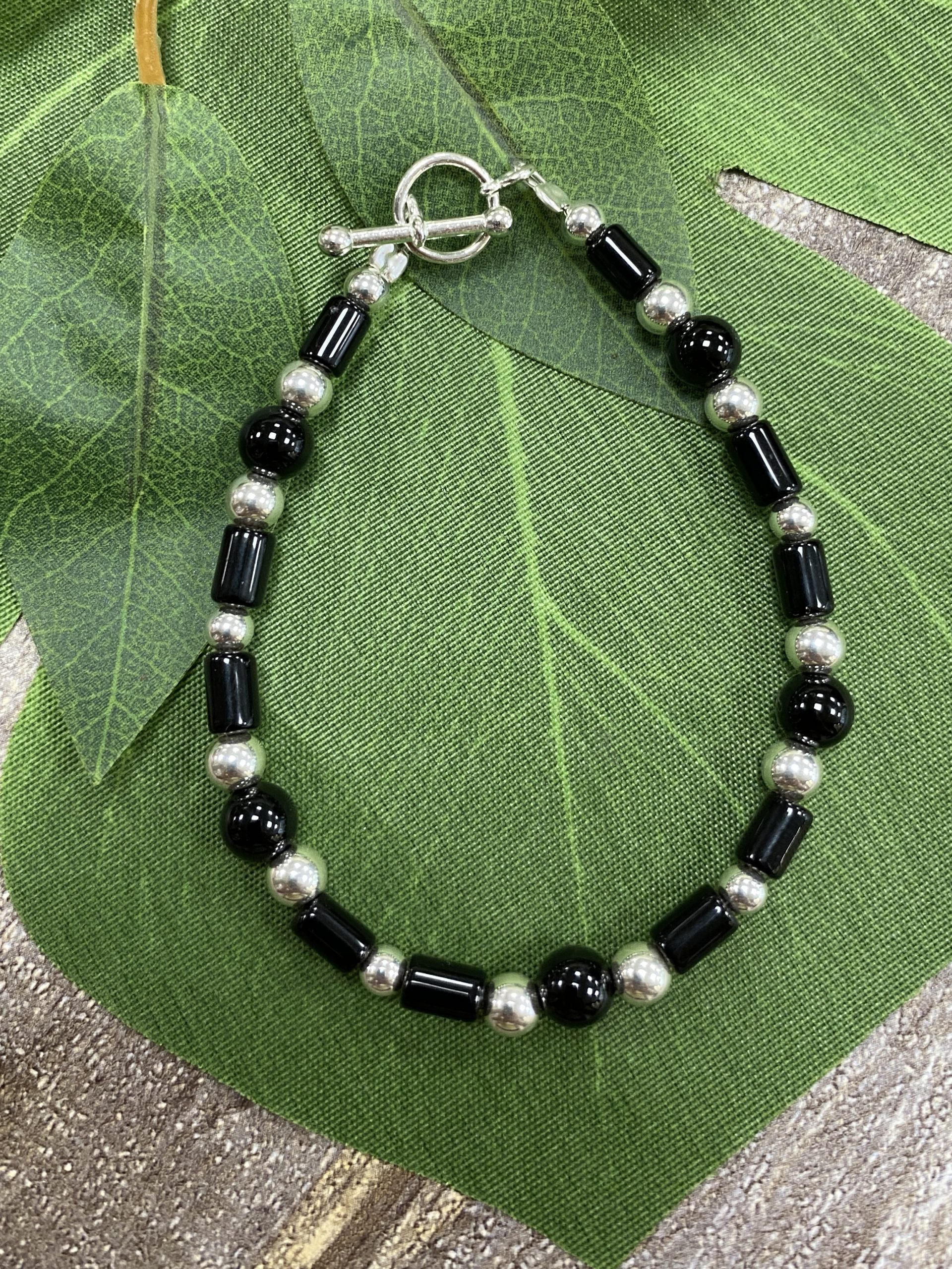 Sterling Silver and Black Onyx Bracelet