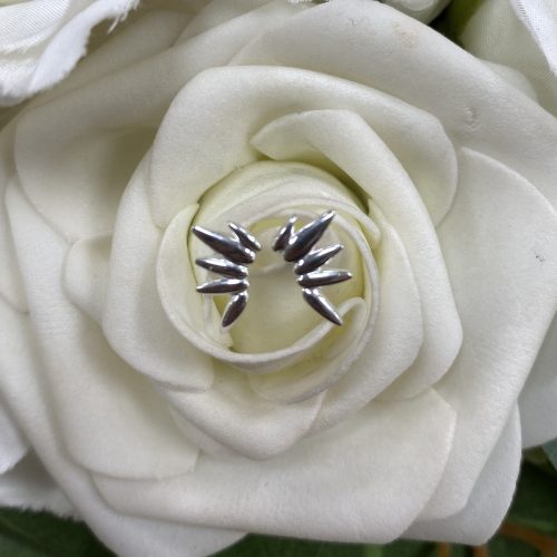 Sterling Silver Wing Silhouette Stud Earrings