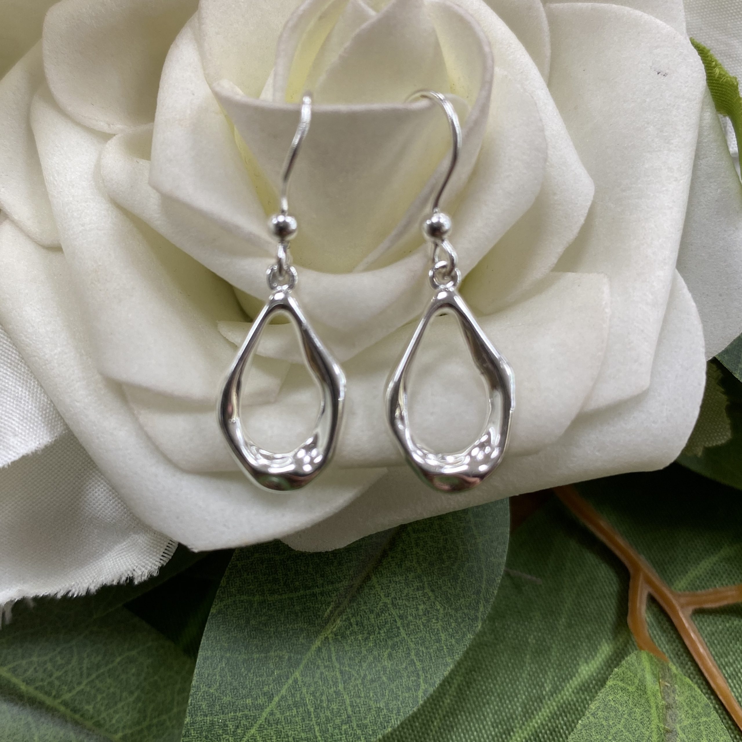 Sterling Silver Open Teardrop Earring