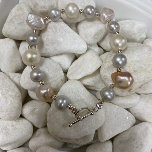 Multi-coloured Freshwater Pearl Bracelet