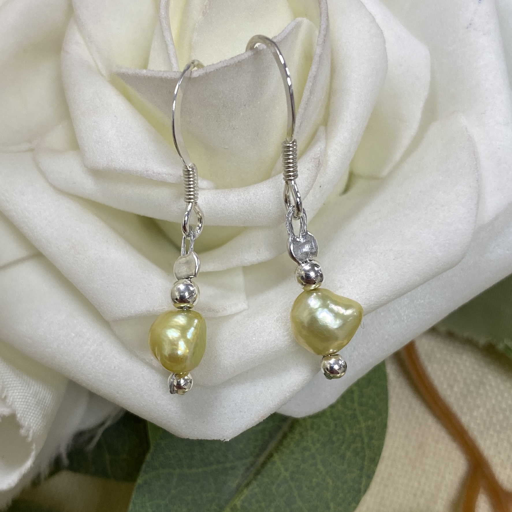 Sterling Silver Pearl Earrings