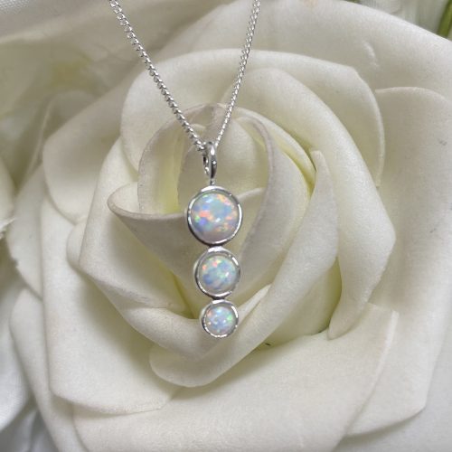 Sterling Silver Opal Necklace